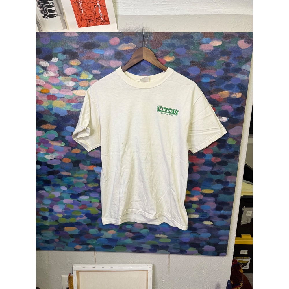 Vintage Fruit of the Loom Miami University Heineken Parody T-Shirt Mens M White